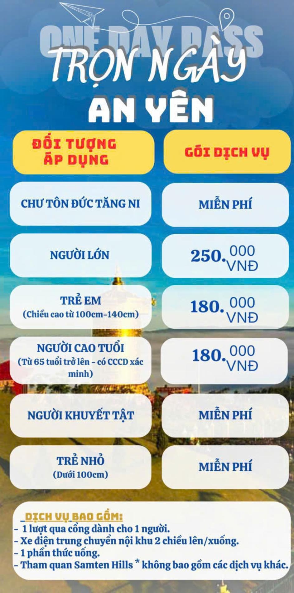 Bảng Giá Vé Samten Hills Đà Lạt